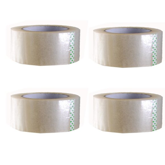 Carton Sealing Tape (4 Pack) 110 Yards 2 Mil 330 ft Clear Shipping Packing Tape - Picture 2 of 5